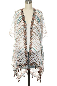 Fringe Tassel Light Weight Kimono Cardigan
