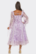 Load image into Gallery viewer, Lavender Blossom Puff Sleeve Dress