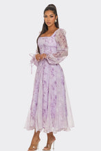 Load image into Gallery viewer, Lavender Blossom Puff Sleeve Dress