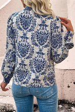 Load image into Gallery viewer, Bohemian Printed Bishop Sleeve Lace Shirt