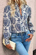 Load image into Gallery viewer, Bohemian Printed Bishop Sleeve Lace Shirt