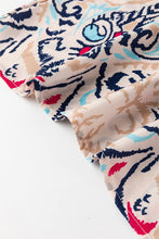 Load image into Gallery viewer, Abstract Print V-Neck Half Tulip Sleeve Blouse