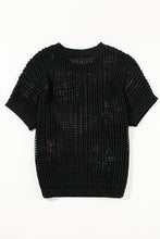Load image into Gallery viewer, Women Crochet Flower Hollow-out Sweater T Shirt