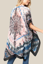 Load image into Gallery viewer, Tie Dye Printed Silky Kimono Cardigan