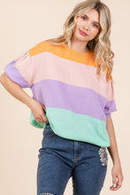 Load image into Gallery viewer, Color Block Knit Sweater Top