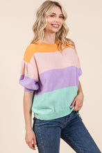 Load image into Gallery viewer, Color Block Knit Sweater Top