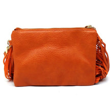 Load image into Gallery viewer, Aztec Guitar Strap Fringe Clutch Crossbody Bag