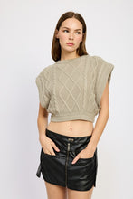 Load image into Gallery viewer, CABLE KNIT VEST TOP