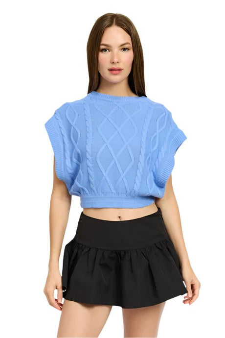 CABLE KNIT VEST TOP