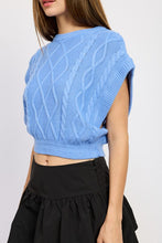 Load image into Gallery viewer, CABLE KNIT VEST TOP