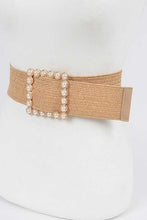 Load image into Gallery viewer, Pearl Buckle Straw Belt