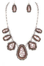Load image into Gallery viewer, Statement Stone Bib Necklace Set