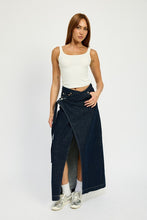 Load image into Gallery viewer, WRAPPED MAXI DENIM SKIRT