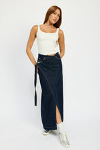 Load image into Gallery viewer, WRAPPED MAXI DENIM SKIRT