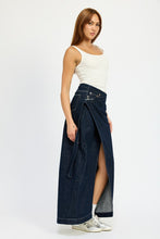 Load image into Gallery viewer, WRAPPED MAXI DENIM SKIRT