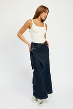 Load image into Gallery viewer, WRAPPED MAXI DENIM SKIRT