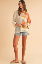 Load image into Gallery viewer, Oversized Colorblock V Neck Hooded Sweater