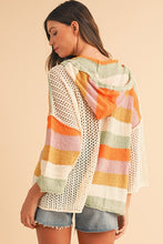 Load image into Gallery viewer, Oversized Colorblock V Neck Hooded Sweater