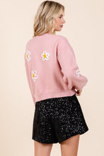 Load image into Gallery viewer, Plus Floral Embroidered Knit Sweater