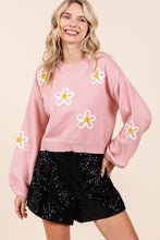 Load image into Gallery viewer, Floral Embroidered Knit Sweater