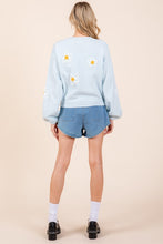 Load image into Gallery viewer, Plus Floral Embroidered Knit Sweater