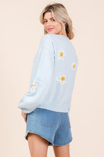 Load image into Gallery viewer, Plus Floral Embroidered Knit Sweater