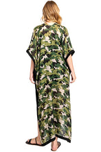 Load image into Gallery viewer, Camouflage Print Extra Long Kimono Duster Cardigan