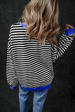 Load image into Gallery viewer, Women Oversized Contrast Trim Pullover Sweatshirt
