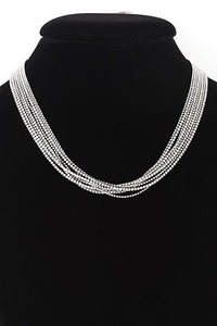 Mix Fine Rhinestone Chain Magnetic Necklace