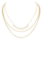 Load image into Gallery viewer, Mix Rhinestone Chain Layered Necklace