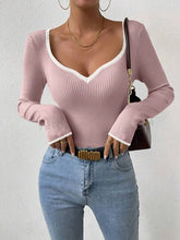 Load image into Gallery viewer, Ribbed long sleeve top