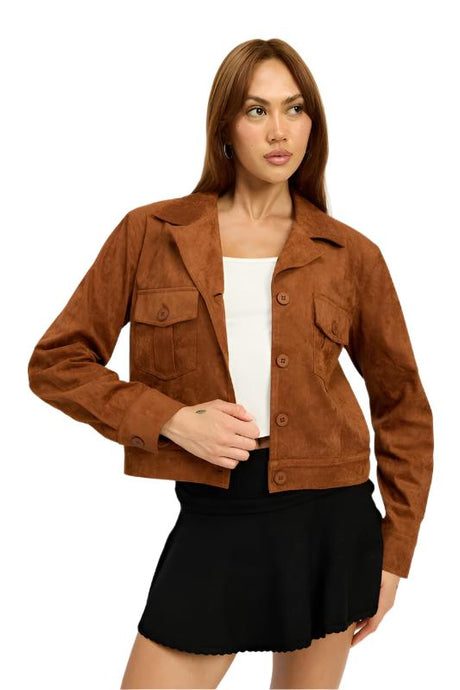 SUDE JACKET WITH POCKETS