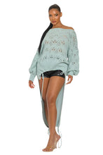Load image into Gallery viewer, Oversized Knit Asymmetrical Sweater