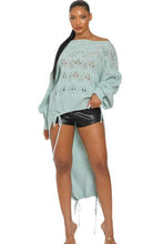 Load image into Gallery viewer, Oversized Knit Asymmetrical Sweater