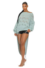 Load image into Gallery viewer, Oversized Knit Asymmetrical Sweater