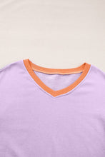 Load image into Gallery viewer, Women Knit Drop Shoulder V Neck Sweatshirt