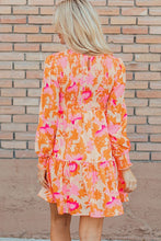 Load image into Gallery viewer, Women Smocked Lantern Sleeve Ruffle Mini Dress