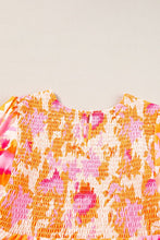 Load image into Gallery viewer, Women Smocked Lantern Sleeve Ruffle Mini Dress