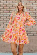 Load image into Gallery viewer, Women Smocked Lantern Sleeve Ruffle Mini Dress