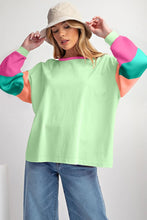 Load image into Gallery viewer, Women Colorblock Patchwork Long Sleeve Loose Top