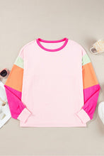 Load image into Gallery viewer, Women Colorblock Patchwork Long Sleeve Loose Top