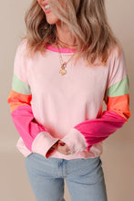 Load image into Gallery viewer, Women Colorblock Patchwork Long Sleeve Loose Top