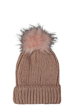 Load image into Gallery viewer, Basic Knit Cuffed Pom Beanie