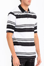 Load image into Gallery viewer, Old School Striped Pique Polo Shirt