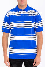 Load image into Gallery viewer, Old School Striped Pique Polo Shirt