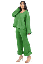 Load image into Gallery viewer, WOMEN FASHION 2PCS SWEATER PANTS SET