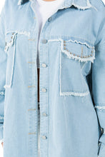 Load image into Gallery viewer, WOMEN FASHION OVERSIZE DENIM SHIRT