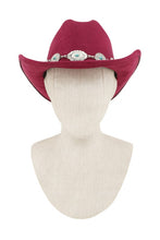 Load image into Gallery viewer, Silver and Turquoise Chain Accent Fedora Hat