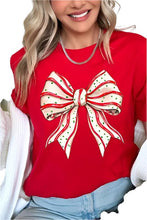 Load image into Gallery viewer, Christmas Tree Cake Bow Graphic Tee
