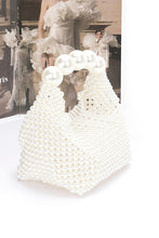 Load image into Gallery viewer, Weaved Pearl Top Handle Mini Clutch